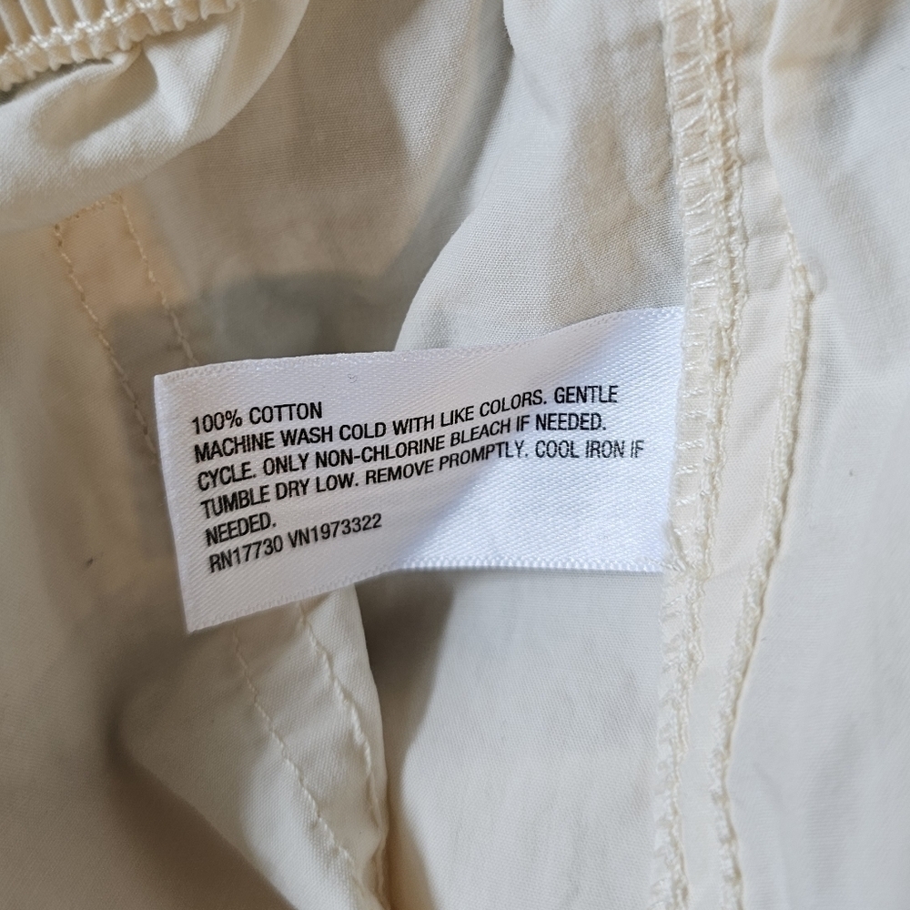 Wild Fable Women's Mid Rise Wide Leg Lightweight Cargo Pants, Off-White, XS - Picture 9 of 10